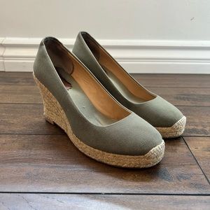 J. Crew Green Espadrilles